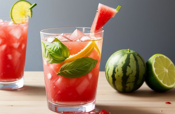 Agua Refrescante de Melón y Albahaca con Toque de Naranja Valencia