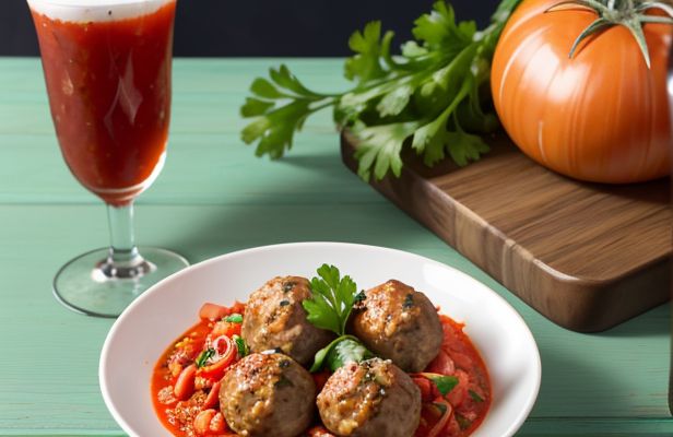 Albóndigas de Cerdo al Tomate con Ajo y Perejil Fresco en 20 Minutos