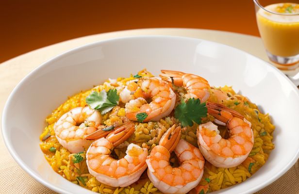Arroz Meloso con Gambas y Azafrán en 20 Minutos