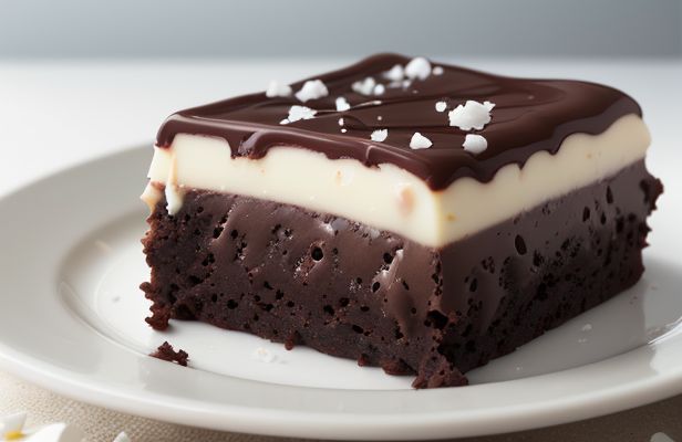 Brownies de Chocolate y Avellanas con Glaseado de Chocolate Blanco y Sal Marina