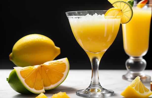 Daiquiri de Mango y Chile Serrano con Hielo de Limón