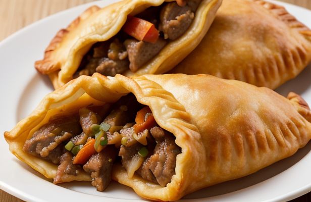 Empanadas de Carne con Cebolla Caramelizada y Pimiento Rojo Asado