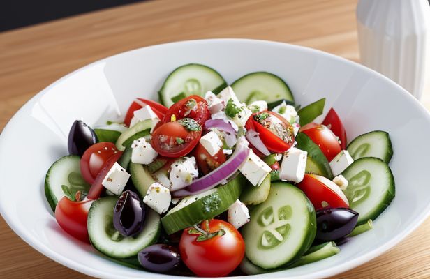 Ensalada Griega Express con Tomate, Pepino y Aceitunas Kalamata