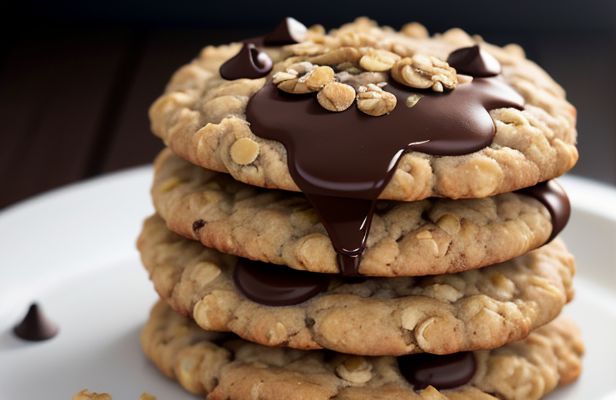 Galletas de Avena y Plátano Sin Gluten con Chispas de Chocolate Negro