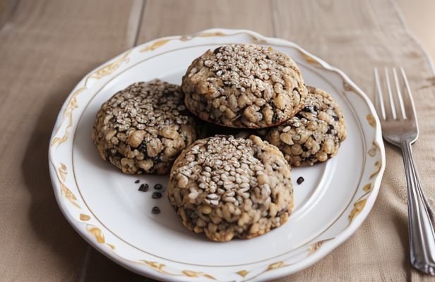 Galletas de Avena y Plátano con Semillas de Chía y Nibs de Cacao