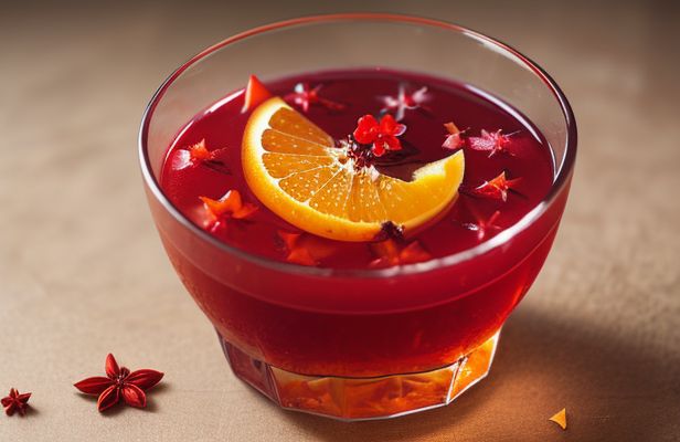 Infusión de Hibisco y Jengibre con Naranja Confitada y Especias Enteras