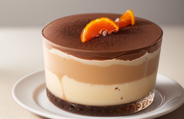 Mousse Vienesa de Chocolate y Avellanas con Naranja Caramelizada