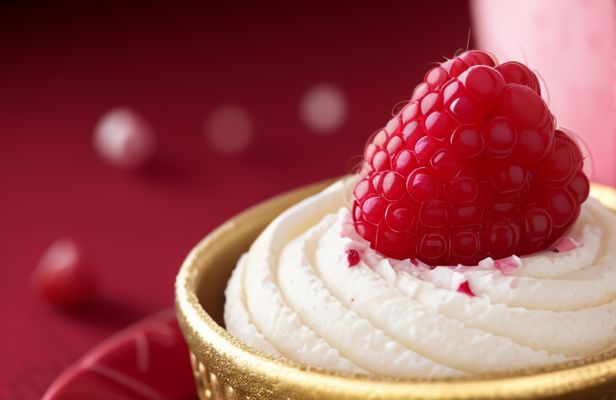 Soufflé de Frambuesa y Chocolate Blanco con Corazón de Grosellas Rojas