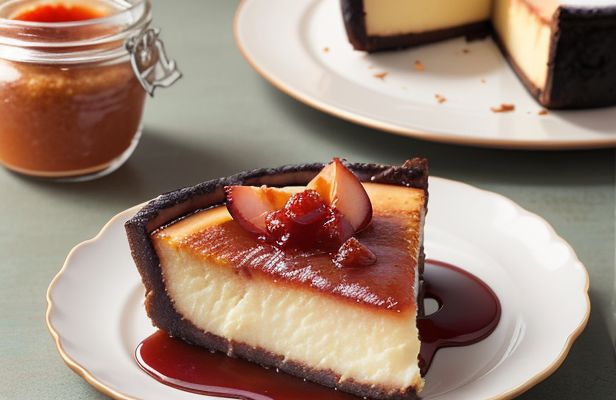 Tarta Vasca de Membrillo y Crema Pastelera con Toque de Anís