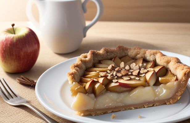 Tarta de Manzana y Almendras con Base de Avena y Canela