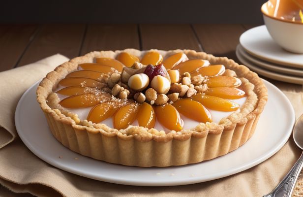 Tarta de Membrillo con Dulce de Leche y Crumble de Avellanas Tostadas