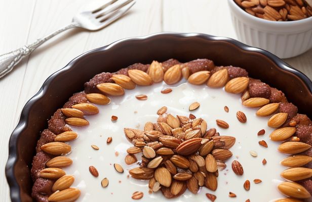 Tarta de Santiago con Almendras Caramelizadas y Toque de Canela